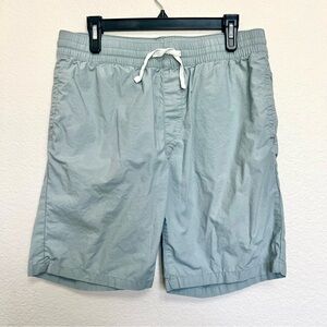 H&M LOGG Shorts Men’s Pastel Green Percale Chambray Drawstring Elastic Size M